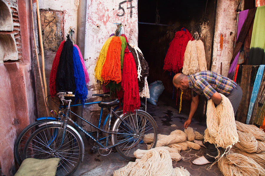  Wool dying Marrakech   Morocco